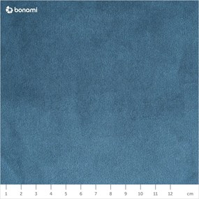Modrá zamatová rohová pohovka (ľavý roh) Magic - Scandic