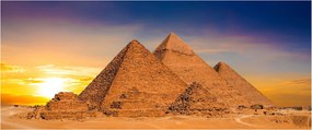 Obraz - Egyptské pyramídy (120x50 cm)