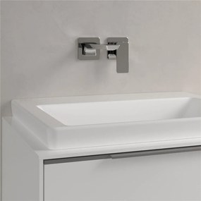 VILLEROY &amp; BOCH Subway 3.0 umývadlo na skrinku bez otvoru, bez prepadu, spodná strana brúsená, 600 x 470 mm, Stone White, s povrchom CeramicPlus, 4A706FRW