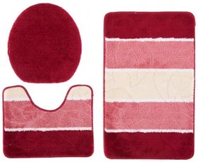 Sada kúpeľňových koberčekov MULTI C5019 červený list