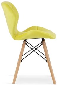 Jedálenské stoličky SKY žlté 4 ks - škandinávsky štýl