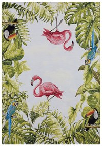 Kusový koberec Flair 105616 Tropical Birds Multicolored – na von aj na doma, 200x285, viacfarebná, chodba / predsieň, Hanse Home
