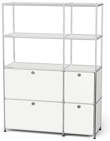 Kovová skrinka »CN3« so 4 výklopnými priečinkami, biela