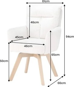 Dizajnová otočná stolička Maddison béžový menčester