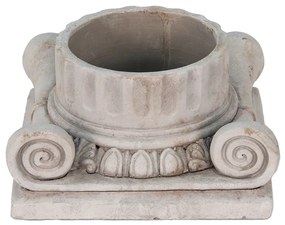 Cementový kvetináč v tvare hlavice antického stĺpu Dórsky - 21*21*11 cm