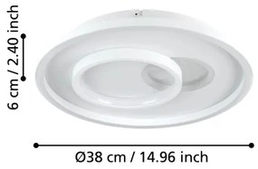 Eglo 901246 - LED Stropné svietidlo TIRIOLO 1xLED/14W/230V + 1xLED/8,5W biela