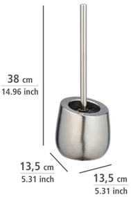 WENKO 24140100 - WC kefa BADI 13,5x38 cm strieborná