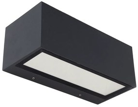 LUTEC Vonkajšie LED nástenné osvetlenie GEMINI, 20W, denná biela, IP54, sivé