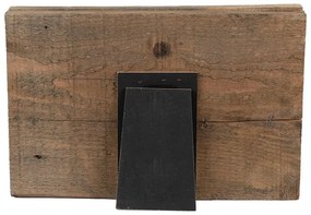 Hnedý antik drevený fotorámik s klipom Clipp - 30*3*21 cm / 2x 9*13 cm