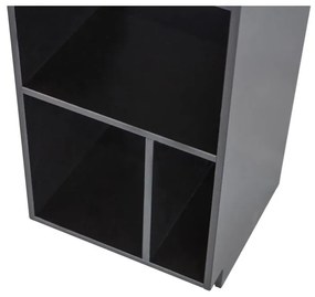 Čierna modulárna knižnica z borovicového dreva 40x210 cm Finca – WOOOD