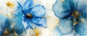 Obraz - Kvetinová, atramentová maľba (120x50 cm)