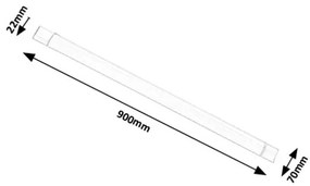 Rabalux LED svietidlo pod kuchynskú linku Batten Light 30W | 2400lm | 4000K | IP20 | 90cm