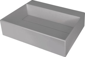 Deante Umývadlo na dosku Correo 50x40 cm - CQR SU4M, granit, sivá metalic