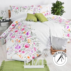 Obliečky bavlnené Tatiana biele EMI: Predĺžený set jednolôžko obsahuje 1x 140x220 + 1x 70x90