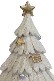 Bielo zlatý vianočný stromček 30cm