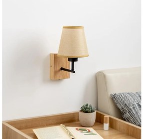Brilagi - Nástenná lampa NUBILA WOOD 1xE27/25W/230V dub/svetlohnedá