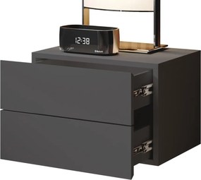 Nástenný nočný stolík Cabo, šedý grafit