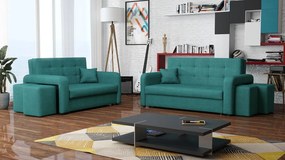 Rozkladacia sedacia súprava s úložným priestorom Clivia Home II + III, Taburetka: ľavá strana (pohovka III) + pravá strana (pohovka II), Dostupné poťahy: Manila 16