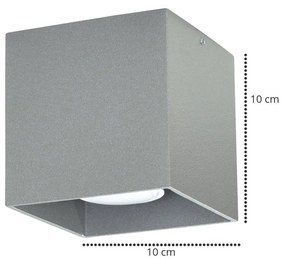 Stropné svietidlo Cube, 1x kovové tienidlo (výber z 3 farieb)