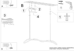 Závesné LED svietidlo Galakse 148, 1x LED 20w, 2700-6500k, b