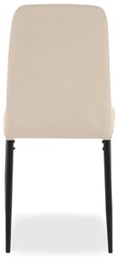 Jedálenská stolička MAVERIK zamatová, béžová