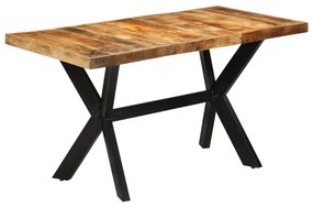 Jedálenský stôl 140x70x75 cm masívne surové mangovníkové drevo 351706