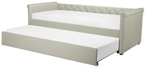 Rozkladacia posteľ 90 cm LISABON (s roštom) (béžová). Vlastná spoľahlivá doprava až k Vám domov. 1007305