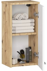 Kúpeľňová skrinka FIN W 30 cm 1D dub artisan / biela