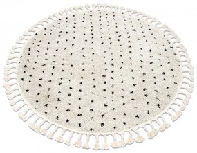 Dywany Łuszczów Kusový koberec Berber Syla B752 dots cream kruh - 120x120 (priemer) kruh cm