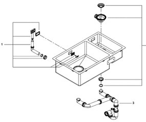 GROHE 31575SD1 - Kuchynský drez K700U, 760 × 450 mm, z nerezovej ocele