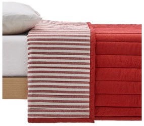 Červený prešívaný pléd z Bio bavlny 180x240 cm Sini – Kave Home