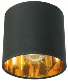 BERGE Závesné stropné svietidlo LED drevený trámový 2xE27 Luster Loft Lampshade Gold