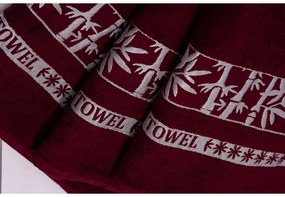 1x osuška BAMBOO vínová + 2x uterák BAMBOO vínový