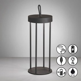 Čierna LED stolová lampa (výška 36 cm) Kante – Fischer &amp; Honsel