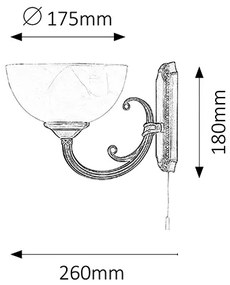 RABALUX Nástenné svietidlo MARLENE