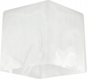 BERGE LED závesné stropné svietidlo, drevený trám, 3xE27, loft, mliečna kocka - biela