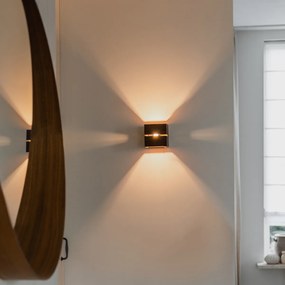 Rustikálna nástenná lampa z orechového dreva 9,7 - Transfer Groove