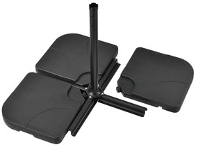 InternetovaZahrada Sada závažia na slnečník 4 ks - čierna