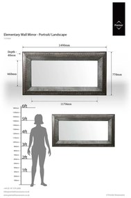 Nástenné zrkadlo 77x149 cm Elementary – Premier Housewares