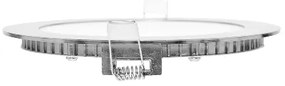 ECOLITE Podhľadové LED svietidlo LADA, 22,5 cm, IP44, 18W, 4100K, 1550lm, brúsený hliník