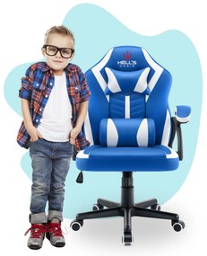 Hells Detská herná stolička HC-1001 KIDS Modro-biela