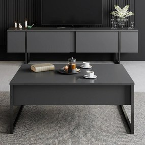 Konferenčný stolík Luxe Anthracite and Black