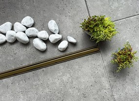 Rea Neox Slim Pro, odtokový žľab 70cm, zlatá lesklá, REA-G2718