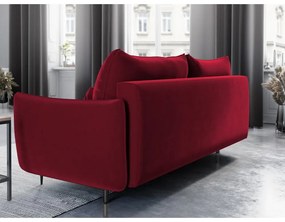 Červená rozkladacia pohovka s úložným priestorom Cosmopolitan Design Vermont