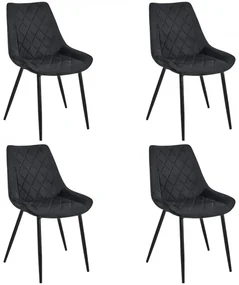Set štyroch jedálenských stoličiek SJ.0488 čierne