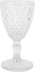 Transparentný pohár na vodu na nohe Diamond - Ø 8*16 cm / 200 ml