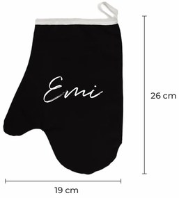 Kuchynská rukavica s vlastným textom EMI, červená