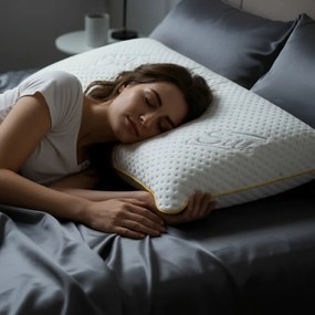 Vankúš z pamäťovej peny Azonelo výška 16 cm - poťah s hodvábom