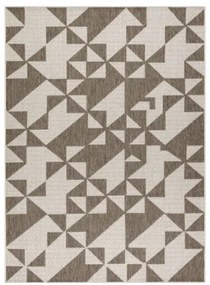 Koberec Šnúrkový SIZAL FLOORLUX 20489 champagne / taupe Trojuholníky