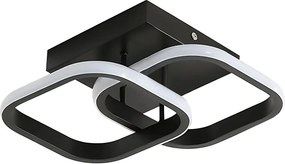 Toolight Toolight, LED stropné svietidlo 23x23cm, 22W, 3000K, LHJ074-C, čierna matná, OSW-50034